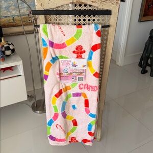 Hasbro Candy Land Plush Throw - Pink, Blue, Green